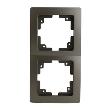 UNITEC Abdeckrahmen 2-fach platin MONACO Serie 204 (Innen)