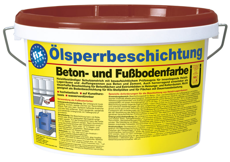 decotric Fix2000 Ölsperrbeschichtung, Anstreichmittel rotbraun (2,5 l)