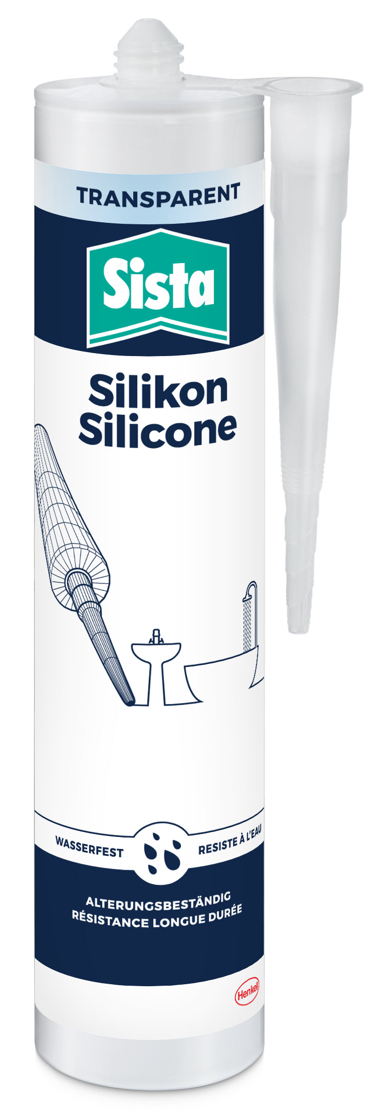 Sista Sanitär Silicon transparent 280 ml von Henkel