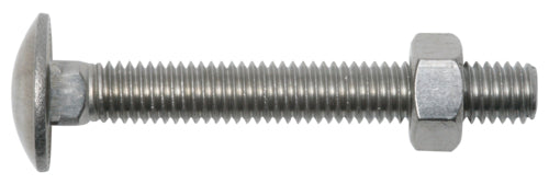 SWG Flachrundkopfschraube A2 mit Mutter, DIN 603, 8 x 60 mm