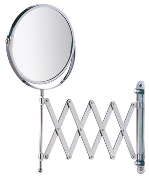 WENKO Exclusiv Wand-Kosmetikspiegel Chrom mit Teleskoparm 19x38,5 cm