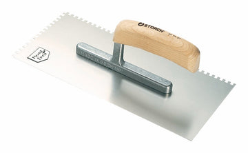 Storch Edelstahl-Zahnkelle 4×6, 280×130 mm mit Holzgriff