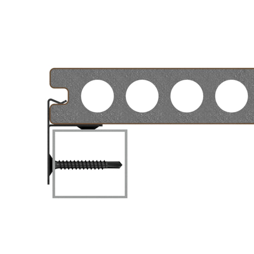NewTechWood Netherlands Anfangsclip und Endklammer-Set K-37 (25 Stück) für Terrassendielen