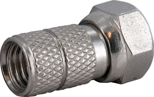 Schwaiger F-Aufdrehstecker, silber