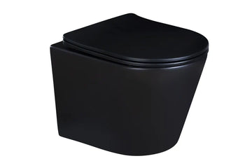 Leysser Nakia Wand-WC-Set schwarz matt spülrandlos inkl. WC-Sitz