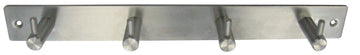 HSI Hakenleiste Edelstahl, 300 x 80 mm, mit 4 Haken