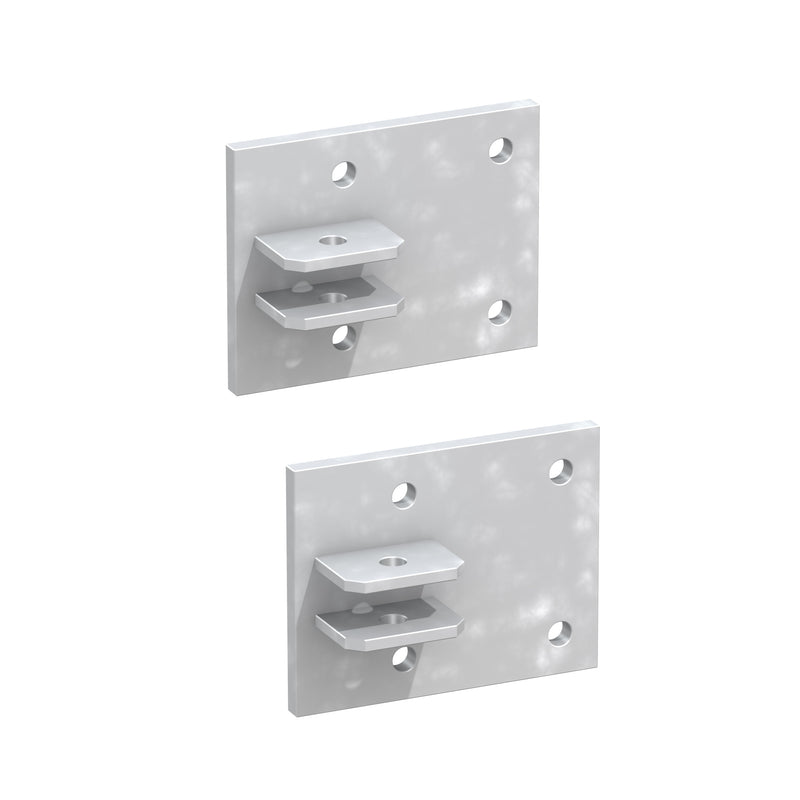 BRÜGMANN Montageplatte für Tor an Mauer 10x10, 2 Stück