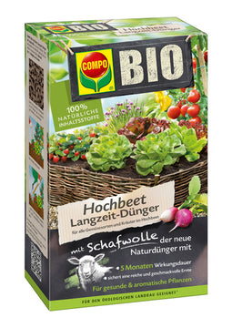COMPO Bio Hochbeet-Langzeitdünger mit Schafwolle, 750 g
