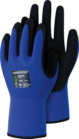 Leibwächter Arbeits- und Freizeithandschuh saphirblau Nylon/Spandex/Nitril