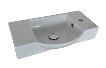 FACKELMANN DS Keramik-Waschbecken Einbauwaschtisch weiß, 545 mm breit