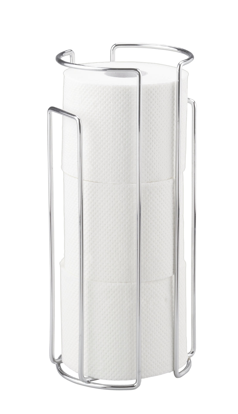 WENKO Wand-Toilettenpapier-Ersatzrollenhalter, Chrom, für 3 Rollen