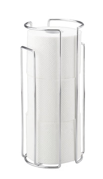 WENKO Wand-Toilettenpapier-Ersatzrollenhalter, Chrom, für 3 Rollen