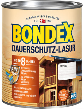 Bondex Dauerschutz-Lasur weiß 0,75 l