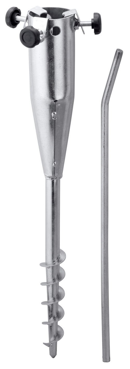 Schneider Schirme Bodendübel Schirmzubehör aus Stahl, silberfarben, 50 cm hoch