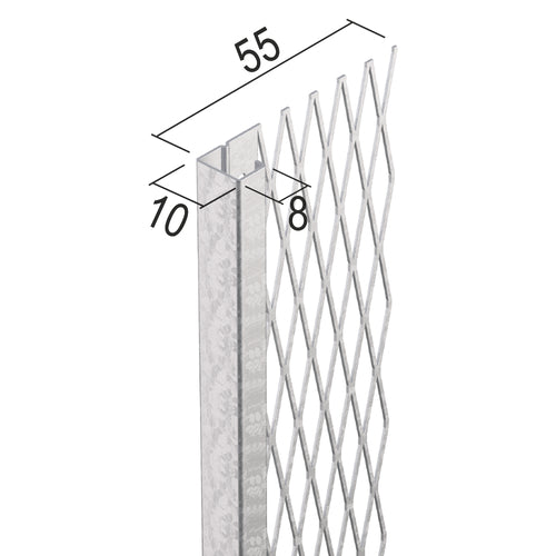 Protektorwerk 1235 Putzabschlussprofil innen, 10 mm, 2,6 m, ohne Farbe