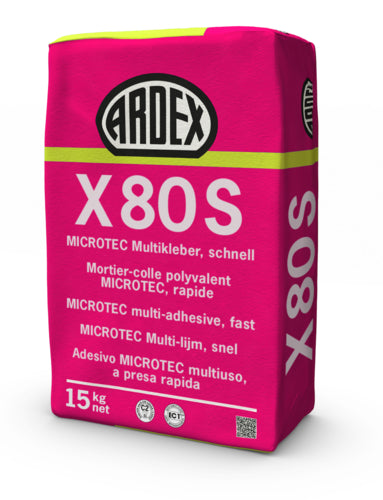 Ardex X 80 S MICROTEC Multikleber als Zementkleber, Sack 15 kg