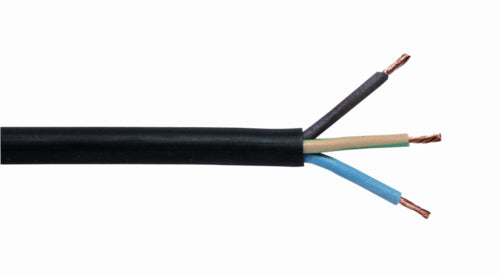 KABELEXPRESS Gummileitung H05 RR-F 3-adrig, schwarz, 1,5 mm²