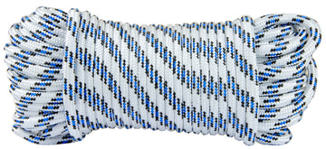 VORMANN August Schotleine aus PP geflochten weiß/schwarz/blau, Ø10 mm