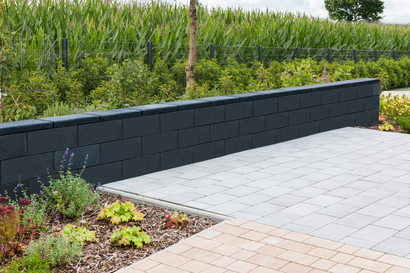 Diephaus LISCO Mauerstein aus Basalt mit Glimmer, 22,5x45x16,5 cm