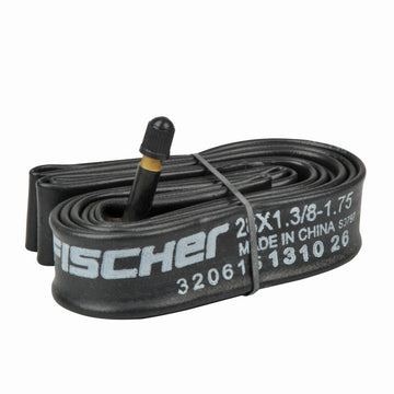 fischer Fahrradschlauch mit Autoventil, schwarz, geschrumpft für 28"