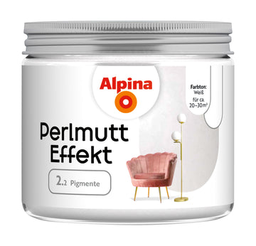 Perlmutt Effekt Pulver weiß 20 g (Alpina Effekt Farben), für Innen-Wandfarbe