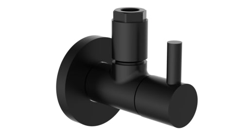 Schütte MS Eckventil schwarz mit Rosette 1/2"AG x 10 mmQ