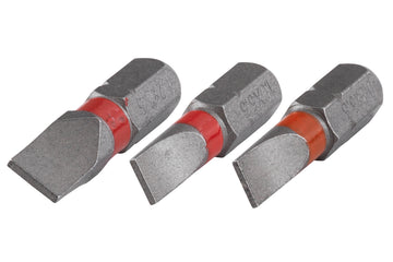 Wolfcraft Solid Bits Schlitz, 3er-Pack, Stahl, Länge 25 mm