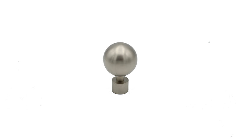 mydeco® Endstück ball-classic aus Metall, Ø 16 mm, 2 Stück (Capri, Edelstahl)