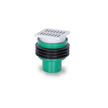 KRASO Bodenablauf DN 50/100 KG2000 Klasse K3, 15x15 cm