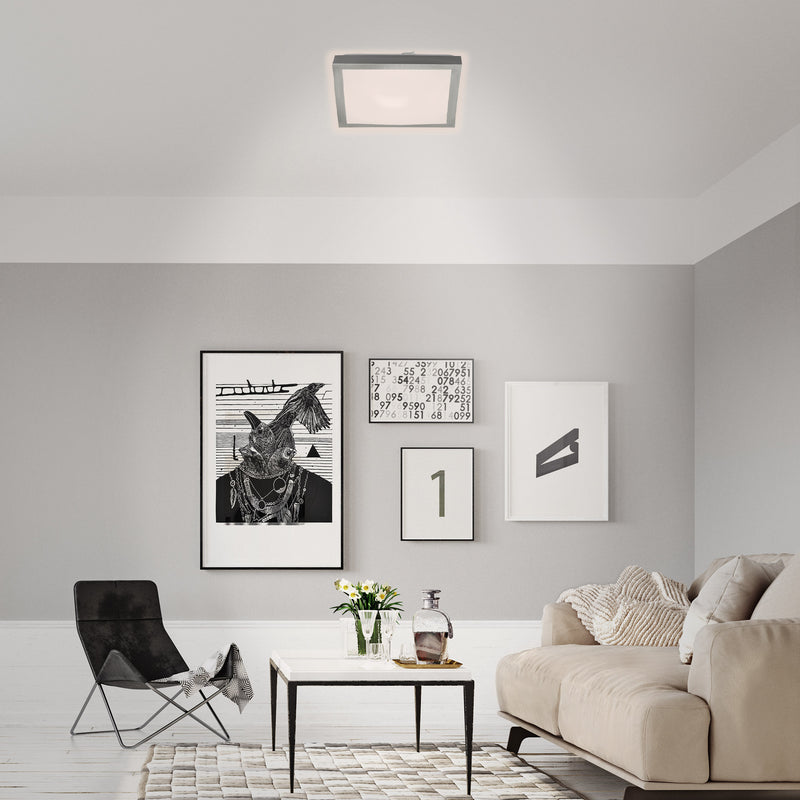BRILONER Deckenleuchte LED 12W weiß-matt-nickel