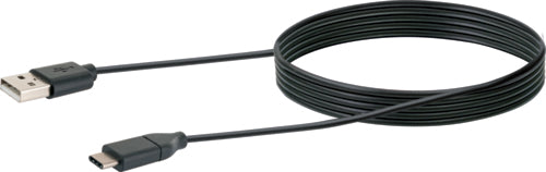 Schwaiger USB 3.1 Kabel, schwarz, USB 3.1 C Stecker zu 2.0 A Stecker, 1 m