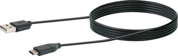 Schwaiger USB 3.1 Kabel, schwarz, USB 3.1 C Stecker zu 2.0 A Stecker, 1 m
