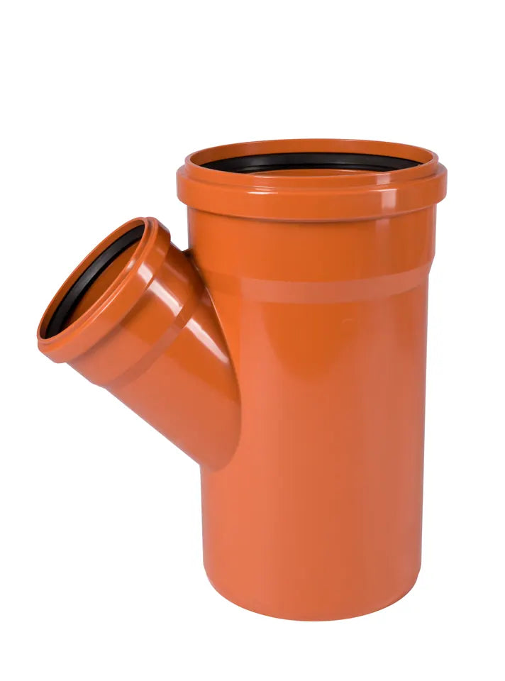 Ostendorf KGEA Einfachabzweig 45° DN/OD orangebraun PVC, mit Dichtung