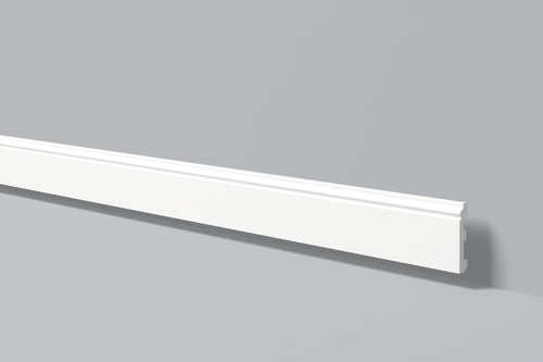 NMC Fußleisten HDP Decoflair C3, weiß, 2 m Länge, 80x12 mm