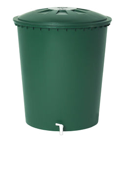 Graf Regentonne komplett grün, 310 l aus Polyethylen mit Deckel und Hahn