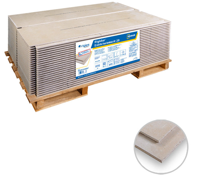 Rigips Rigidur Trockenestrichelement 1500x500x20 mm, 2x10 mm