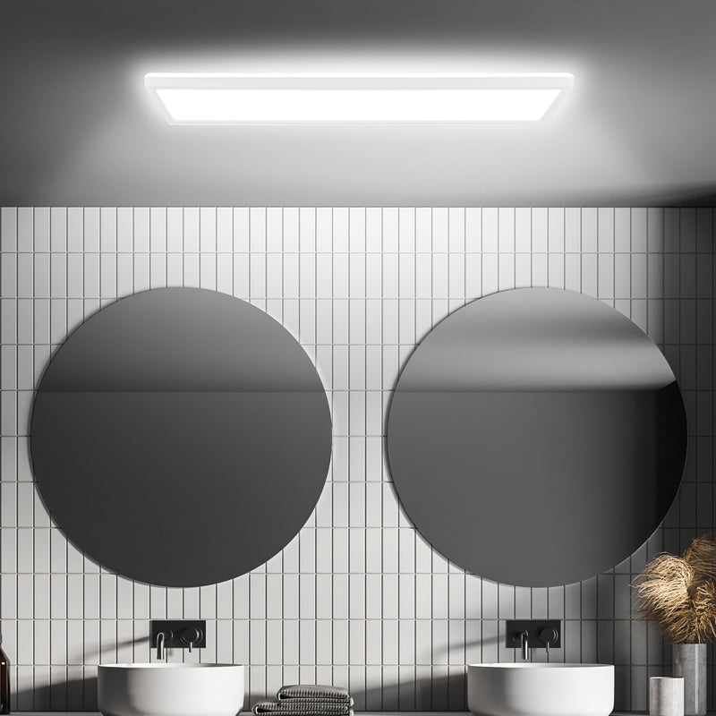 BRILONER Leuchten Panel LED Ultra flat weiß mit Backlight, 58x20x3cm