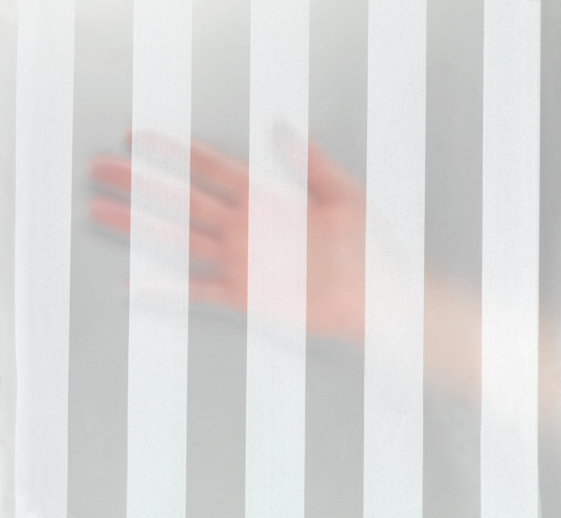 WENKO Frozen Duschvorhang weiß aus PEVA, 180 x 200 cm