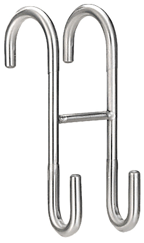 HSI Doppelhaken Edelstahl gummiert 120x48 mm, 2 Stück für Bad/Innen