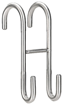 HSI Doppelhaken Edelstahl gummiert 120x48 mm, 2 Stück für Bad/Innen
