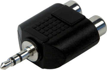 SCHWAIGER Audio-Adapter stereo schwarz, 3,5 mm Klinke/Cinch