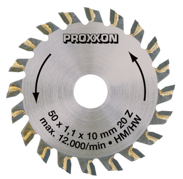 Proxxon Kreissägeblatt Hartmetallbestückt 50 mm, 20 Zähne