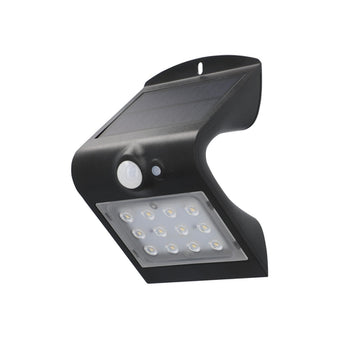 INTER-UNION Wandleuchte LED Solar – 1,5 W, schwarz