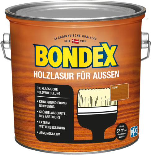 Bondex Holzlasur außen teak, lasierend, lösungsmittelbasiert
