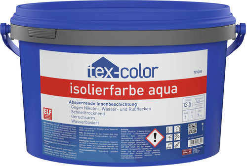 MEFFERT Tex-Color Isolierfarbe Aqua, weiß, stumpfmatt, 12,5 l