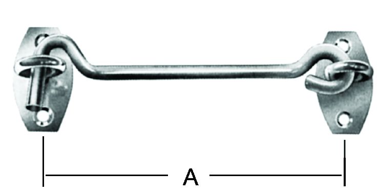 VORMANN Sturmhaken mit Öse auf Platte, Stahl verzinkt, 100 mm