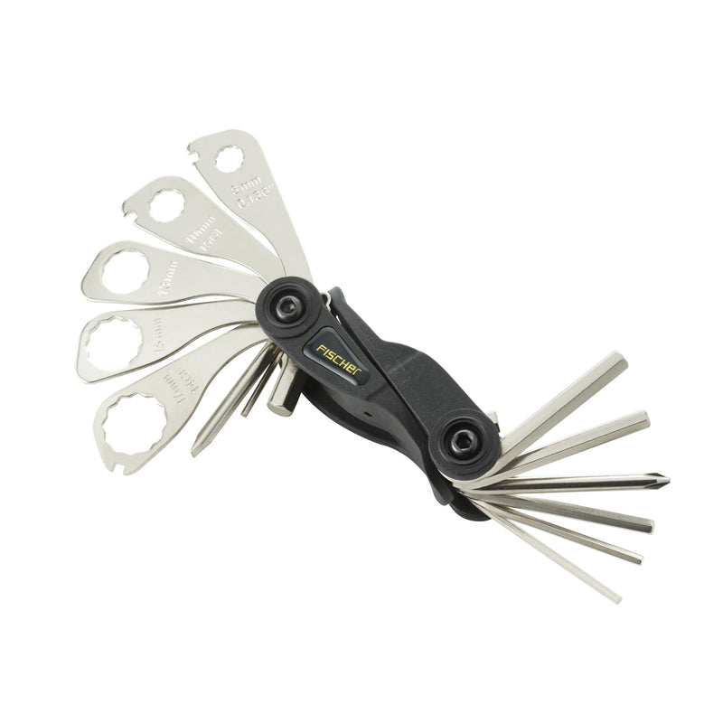 fischer Multitool Werkzeug-Set 19-teilig: Kreuz-, 6-Kant-Schlüssel, Schraubenz.