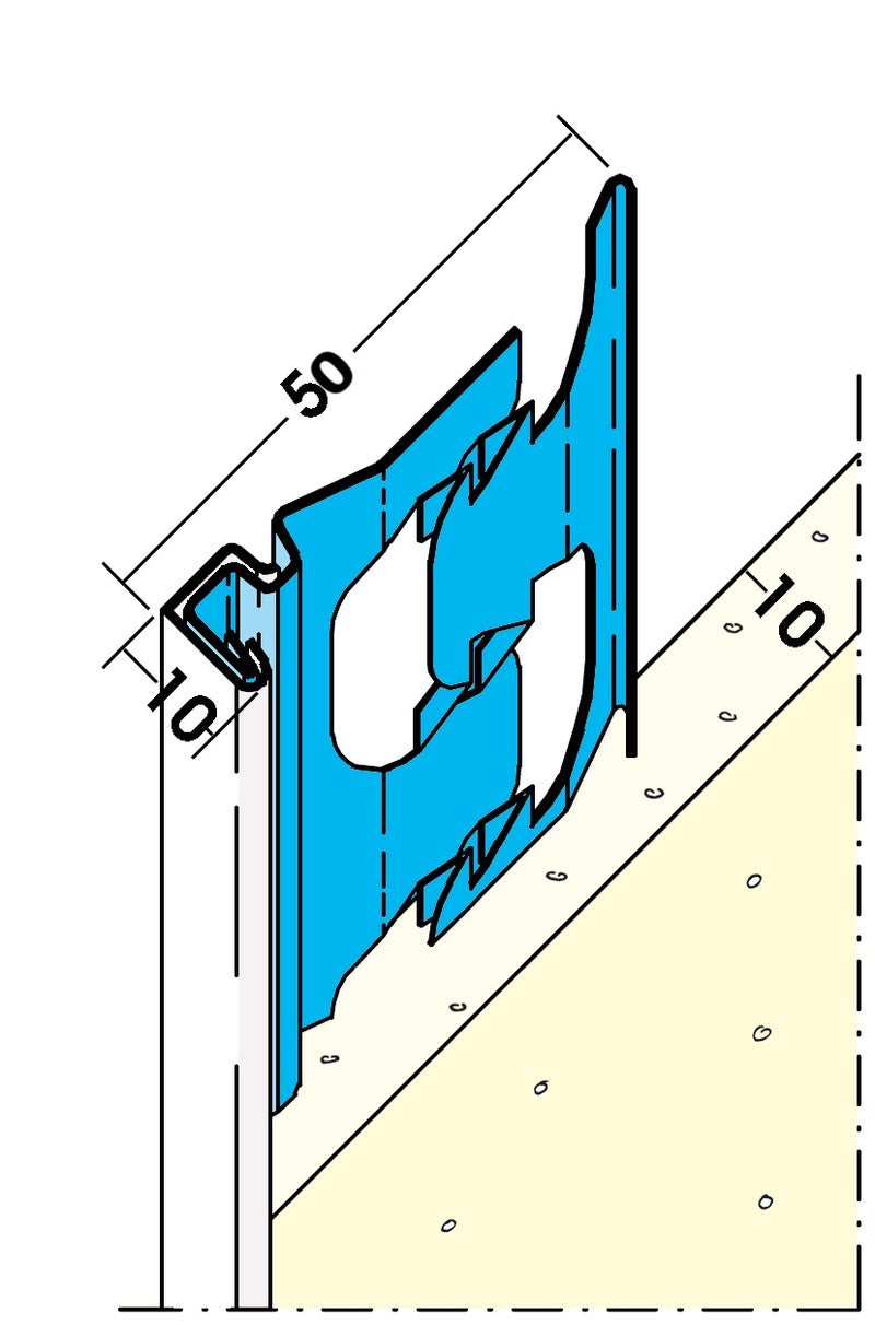 Protektorwerk 1224 Putzabschlussprofil außen, 10 mm, 3 m, weiß