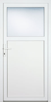 EUROBAUSTOFF Nebeneingangstür ProM01 weiß 2000x980 mm rechts, ohne Drücker