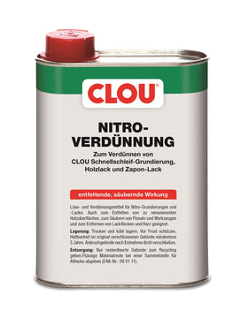 CLOU Nitro-Verdünnung V2 250 ml, transparente Verdünnung für Anstriche